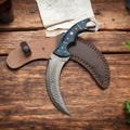 Custom Karambit Damascus Hunting Knife, Hand Forged Damascus Bowie Knife, Damascus Steel Hunting Karambit, Custom Gift For Father, 2024 Gift