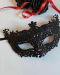 Christmas BLACK Venetian Eye MASK Veil Mask Masquerade Party Ball New Year